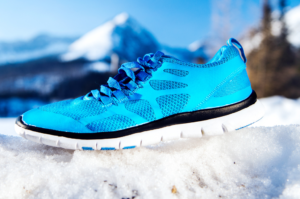 Cold weather running shoe